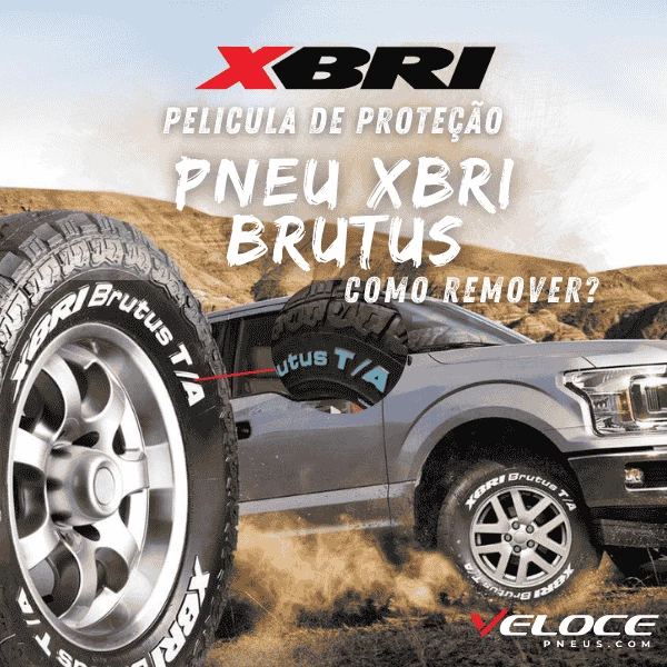 Xbri Brutus Letras Branca Veloce Pneus