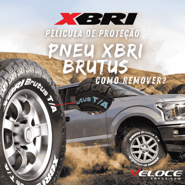 Xbri Brutus Letras Branca Veloce Pneus